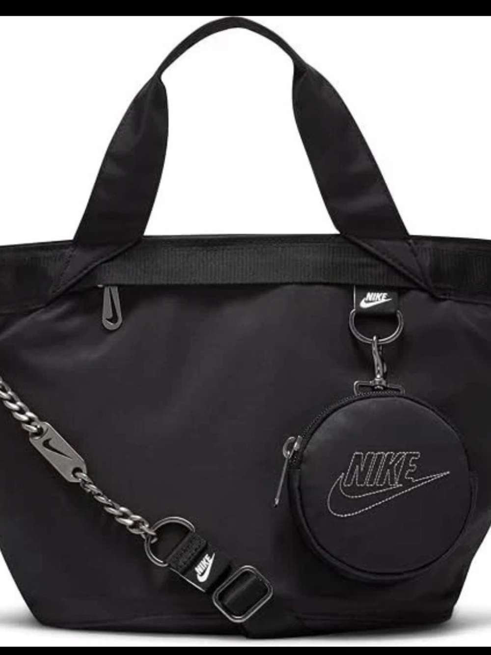 Nike Futura Luxe Tote Bag Purse Crossbody Sportswear Casual Black
